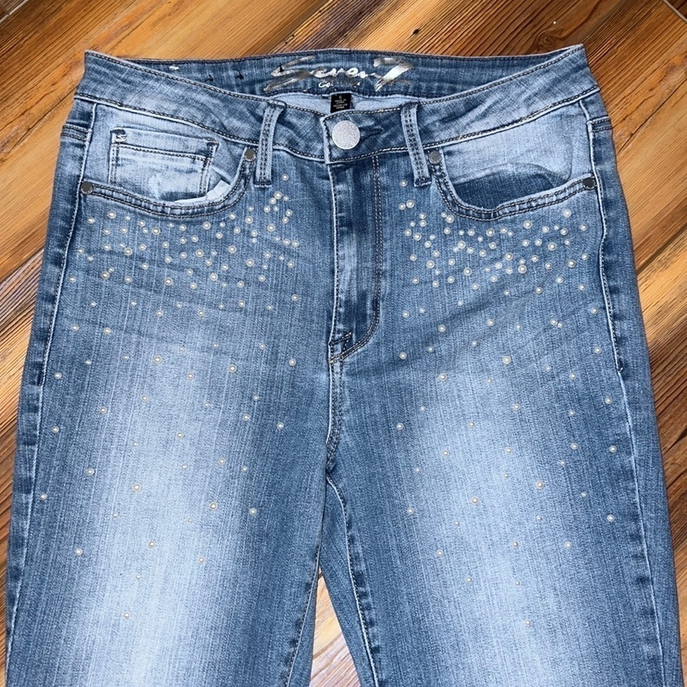 Seven jeans mid rise skinny size 6 embellished - Picture 1 of 6